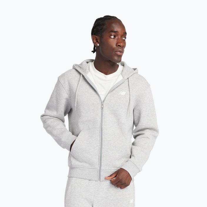 Hanorac pentru bărbați New Balance Core Brushed Full Zip athletic grey