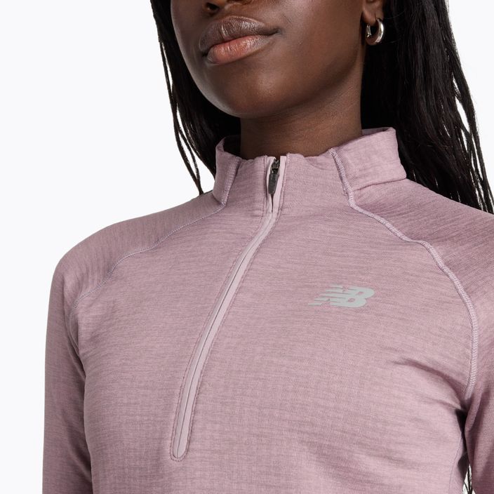 Longsleeve de alergare pentru femei New Balance Athletics Heat Grid 1/2 Zip ice wine heather 4