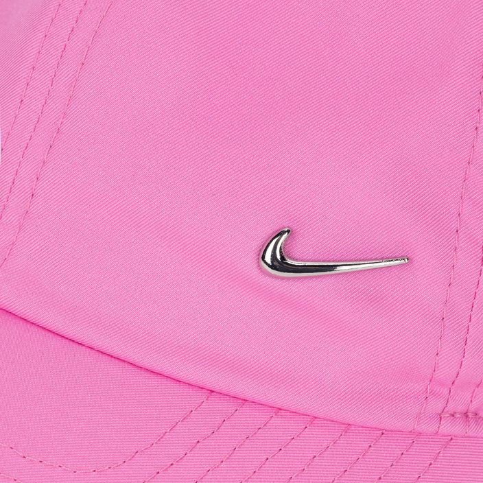 Șapcă Nike Dri-Fit Club Unstructured Metal Swoosh playful pink/metallic silver 3