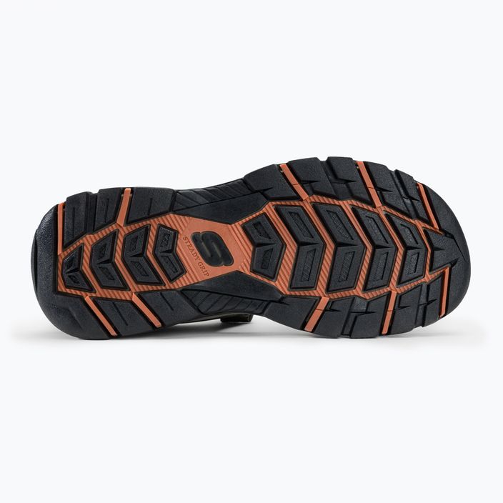 Sandale pentru bărbați SKECHERS Tresmen Ryer olive/black/orange 4