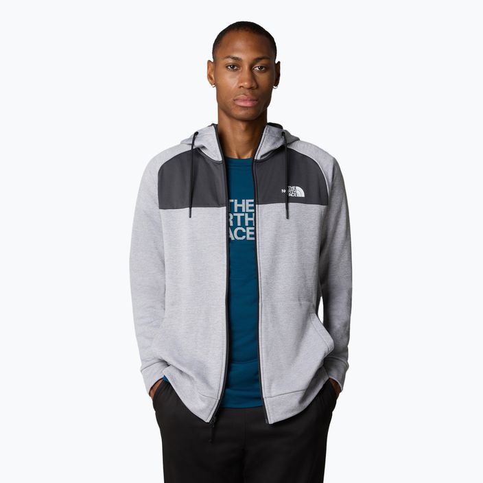 Hanorac pentru bărbați The North Face Reaxion Fleece light grey heather/ asphalt grey 4