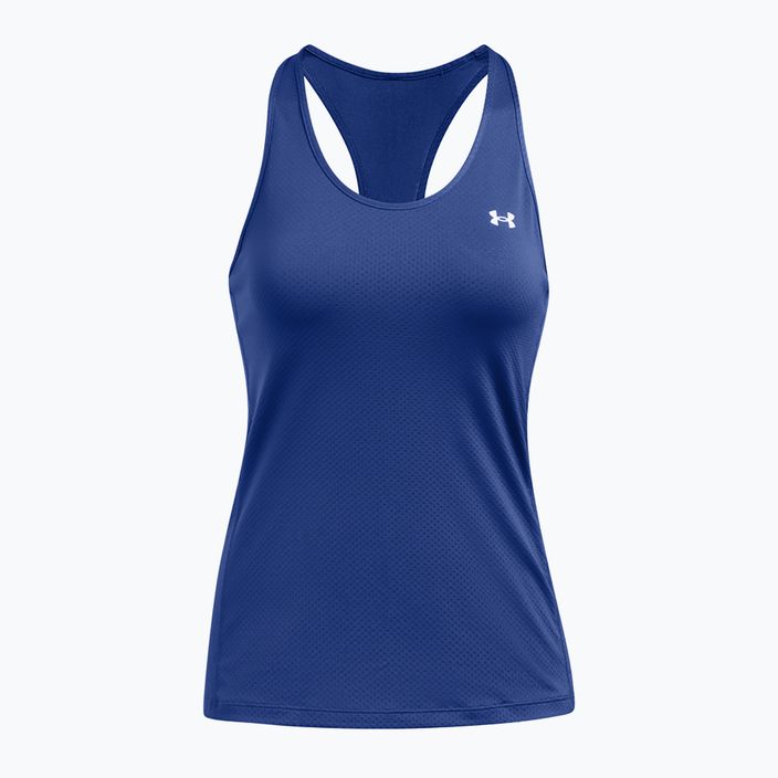 Tricou de antrenament pentru femei Under Armour HeatGear Armour Racer tech blue/white 3