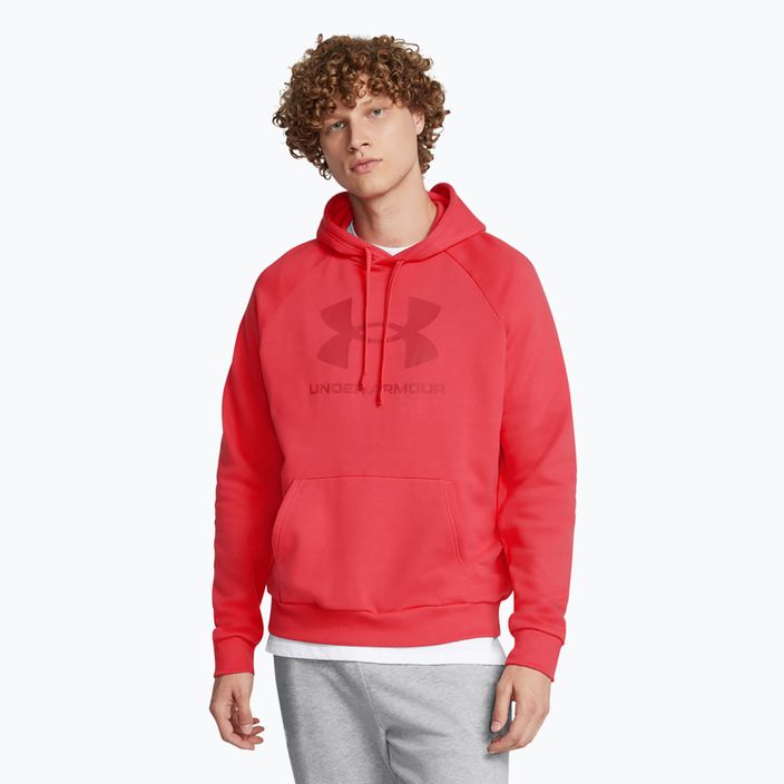 Bluză pentru bărbați Under Armour Rival Fleece Logo HD racer red/inferno red