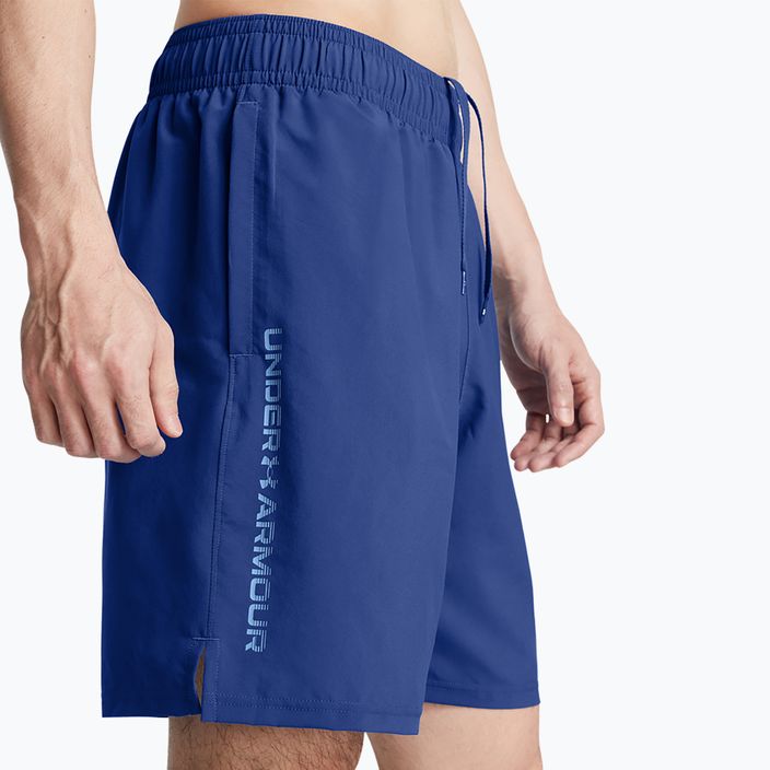 Pantaloni scurți de antrenament pentru bărbați Under Armour Woven Wordmark tech blue/horizon blue 4