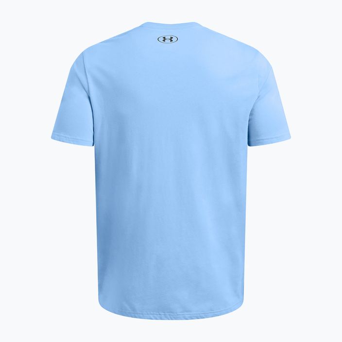 Tricou pentru bărbați Under Armour Big Logo Fill steel horizon blue/black 2