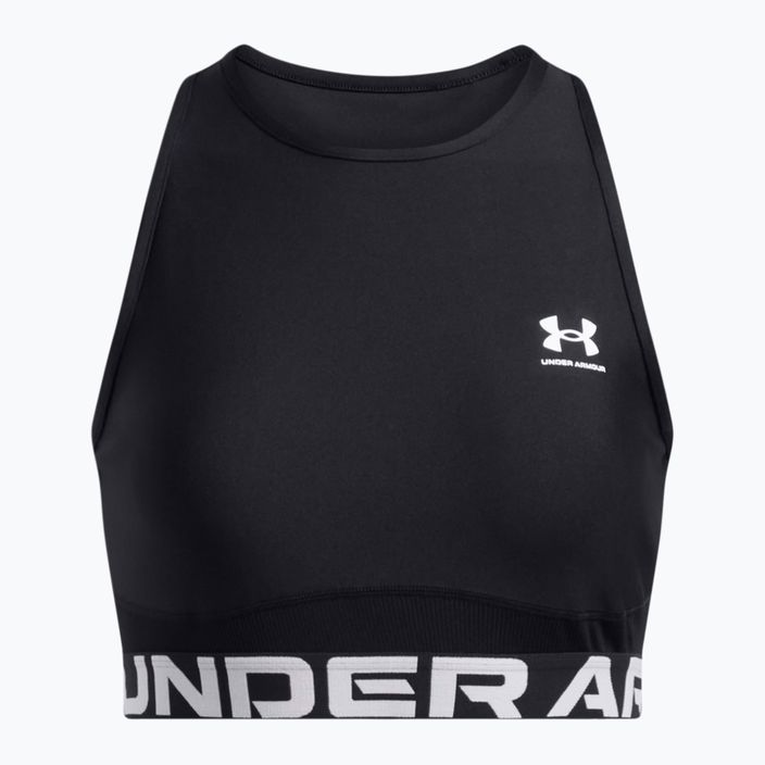 Under Armour Heat Gear Rib Tank negru/negru/alb top de antrenament pentru femei