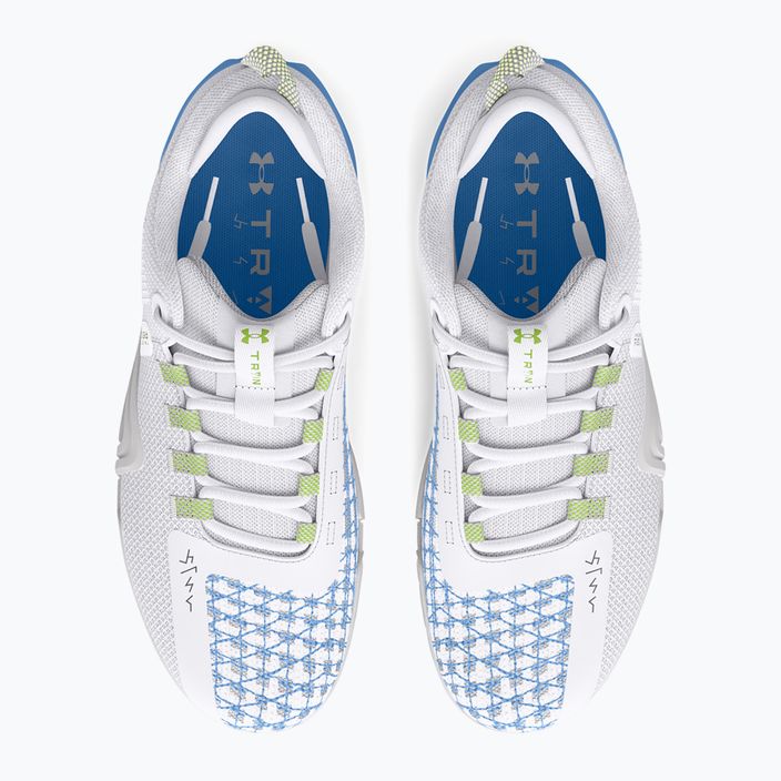 Încălțăminte de antrenament pentru femei Under Armour TriBase Reign 6 white/horizon blue/morph green 4