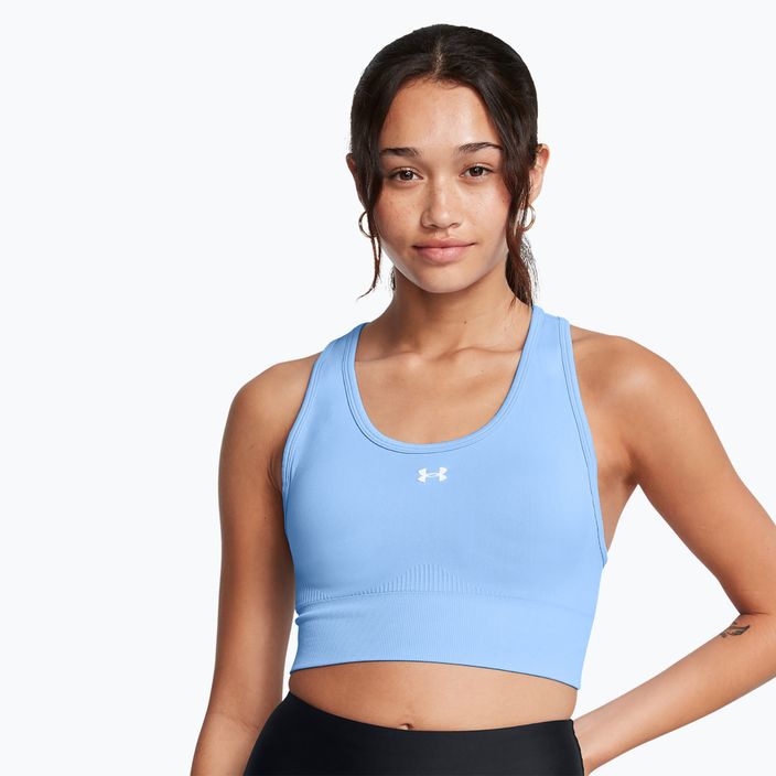 Under Armour Vanish Seamless Mid Sutien de antrenament de marcă orizont albastru/alb