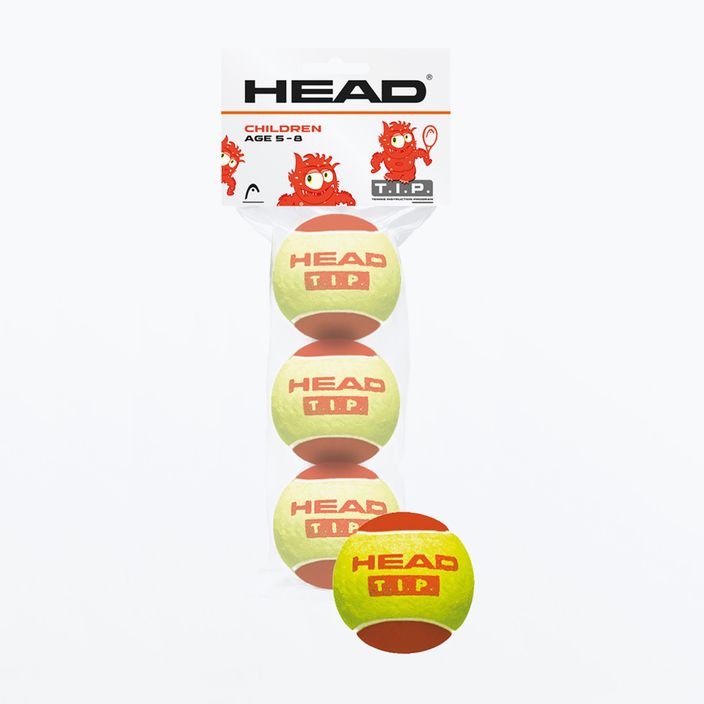 Set de mingi de tenis pentru copii 3 buc. HEAD 3B Vârf de cap roșu galben 578113 2