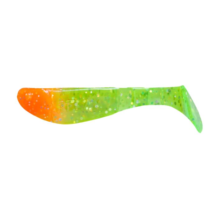 Relax Hoofed momeală de cauciuc cu copite 2,5 cap 4 buc. Chartreuse-Hologramă Glitter / Portocaliu-argintiu Glitter BLS25-H 2
