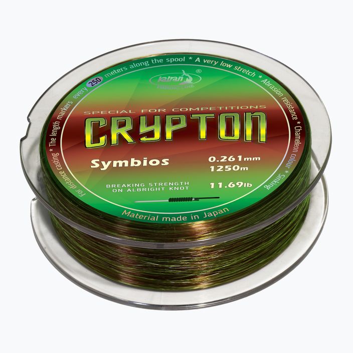 Katran Crypton Symbios monofilament pentru crap verde-maro