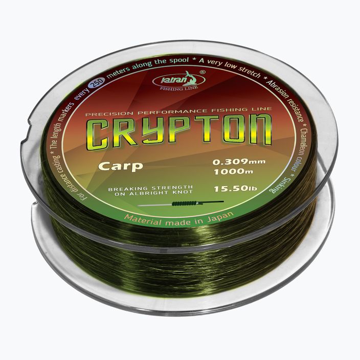 Carp monofilament Katran Crypton Carp verde 3