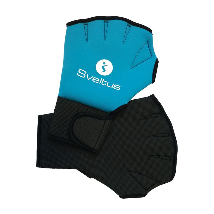 Mănuși de aquafitness Sveltus 1840 Aqua black/blue 2