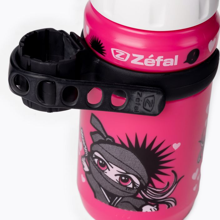 Sticlă de băutură pentru biciclete cu clip Zefal Set Little Z-Ninja Girl roz ZF-162I 3