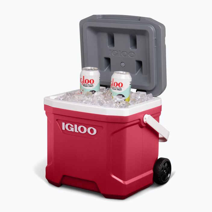 Frigider turistic Igloo Latitude 16 Qt Roller 15 l industrial red/ meteorite 14