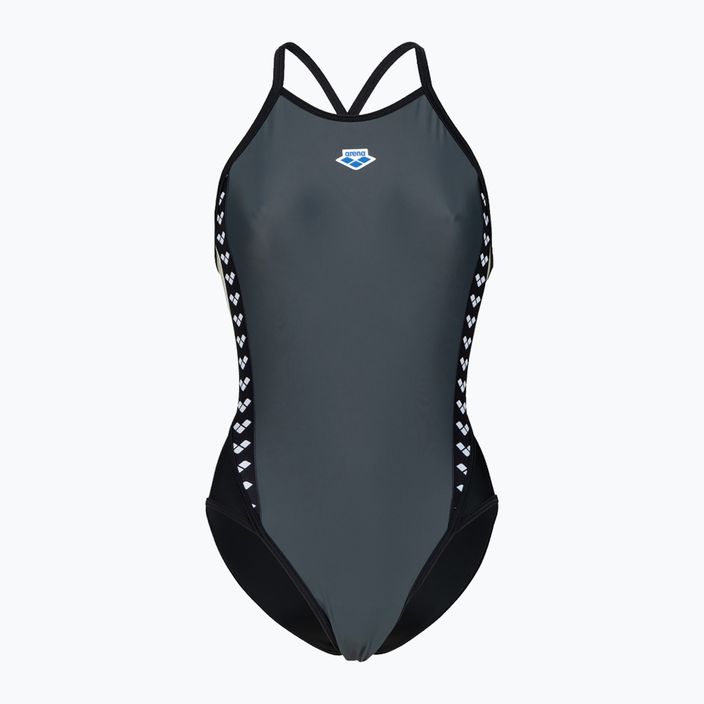Costum de înot dintr-o bucată pentru femei arena Icons Fast Back Panel szary 005043/551 5