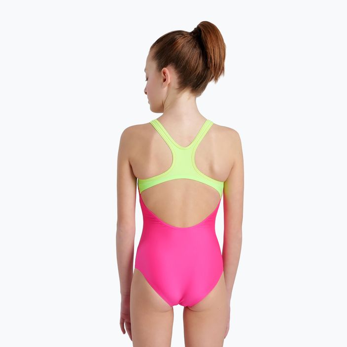 Costum de înot dintr-o bucată pentru copii arena Swim Pro Back Logo roz 005539/760 7
