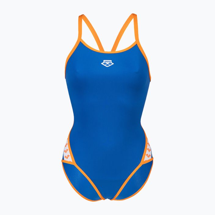 Costum de baie o piesă pentru femei arena Icons Super Fly Back Solid albastru/portocaliu 005036/751