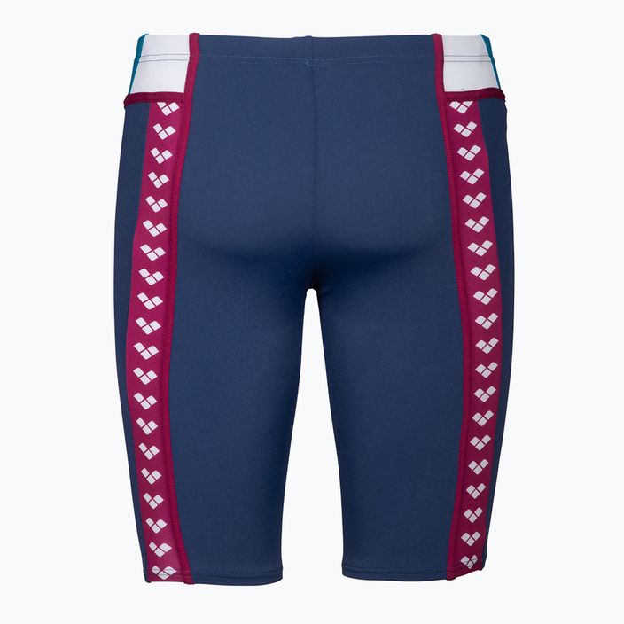 Jammer pentru bărbați arena Icons Swim Panel Jammer navy/blue cosmo/white/red fandango 2