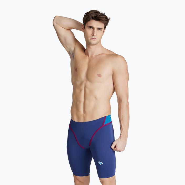 Jammer pentru bărbați arena Icons Swim Panel Jammer navy/blue cosmo/white/red fandango 3