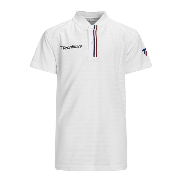 Tricoul de tenis pentru copii Tecnifibre Polo alb 22F3VE F3