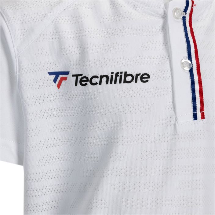 Tricoul de tenis pentru copii Tecnifibre Polo alb 22F3VE F3 3