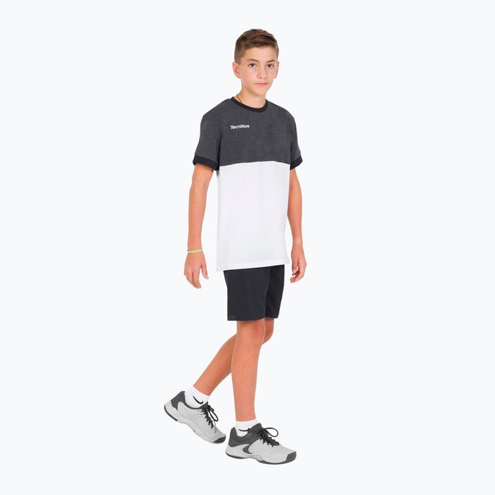 Tecnifibre Stretch tricou de tenis alb și negru pentru copii 22F1ST F1 8