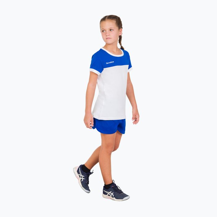 Tecnifibre Stretch alb și albastru tricou de tenis pentru copii 22LAF1 F1 8
