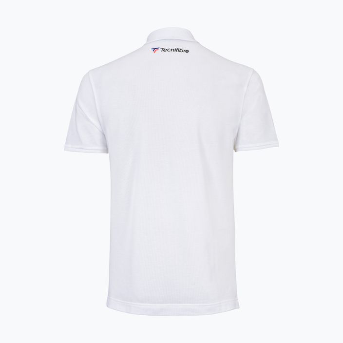 Tricou de tenis pentru bărbați Tecnifibre Polo Pique alb 25POlOPIQ 2