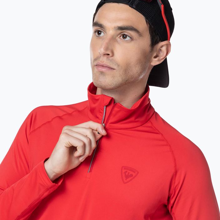 Bărbați Rossignol Classique Classique 1/2 Zip sport roșu termic pulover sport roșu 5