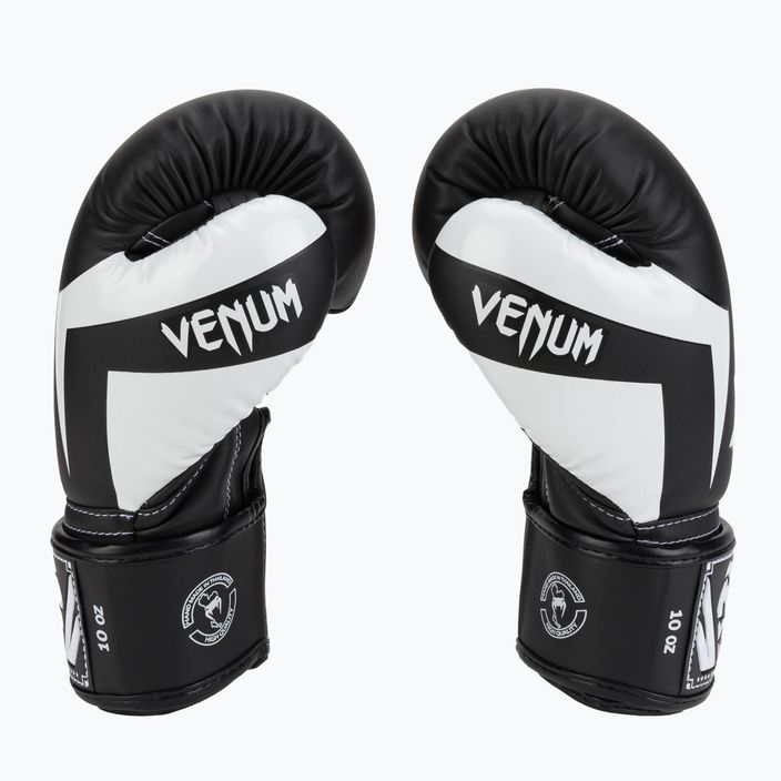Venum Elite mănuși de box negru și alb 0984 4