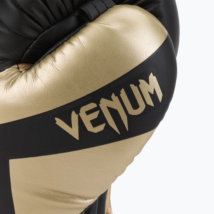 Venum Elite mănuși de box pentru bărbați negru și auriu VENUM-1392 6