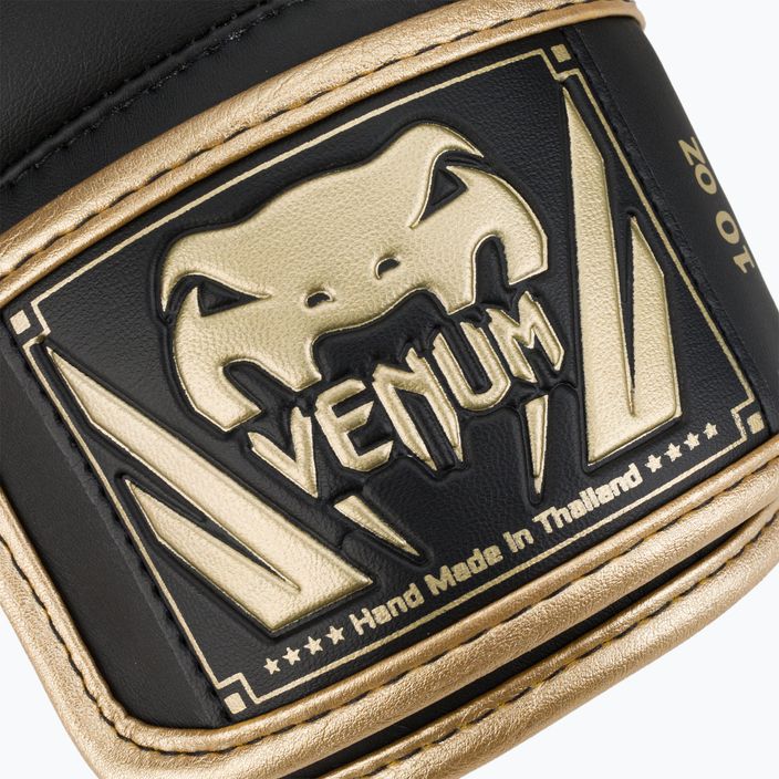 Venum Elite mănuși de box pentru bărbați negru și auriu VENUM-1392 7
