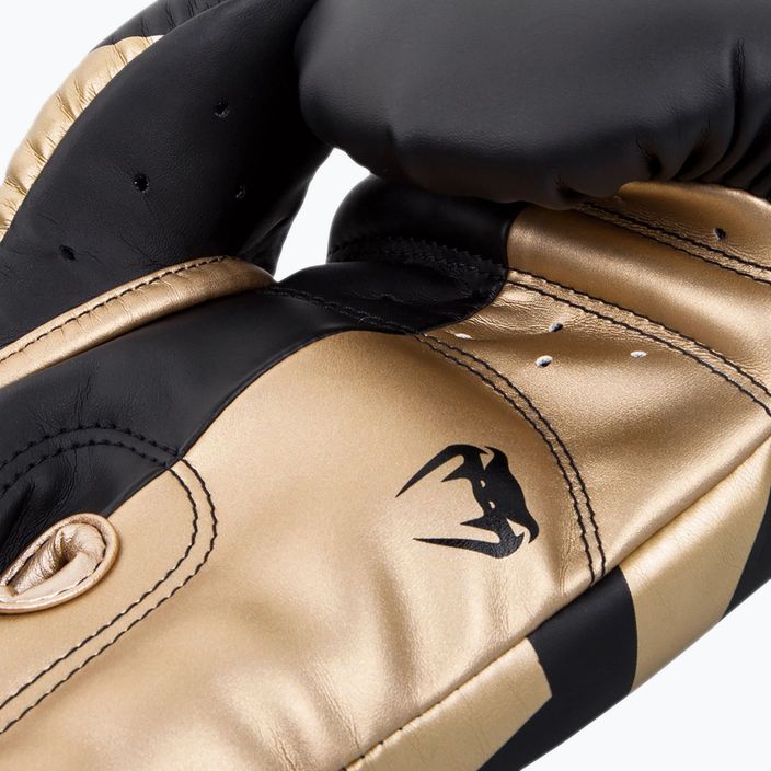 Venum Elite mănuși de box pentru bărbați negru și auriu VENUM-1392 11