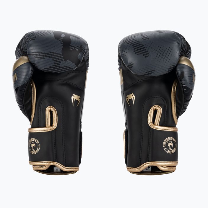 Mănuși de box Venum Elite dark camo/gold 2