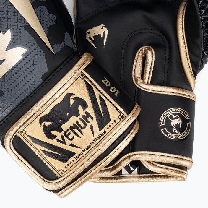 Mănuși de box Venum Elite dark camo/gold 4