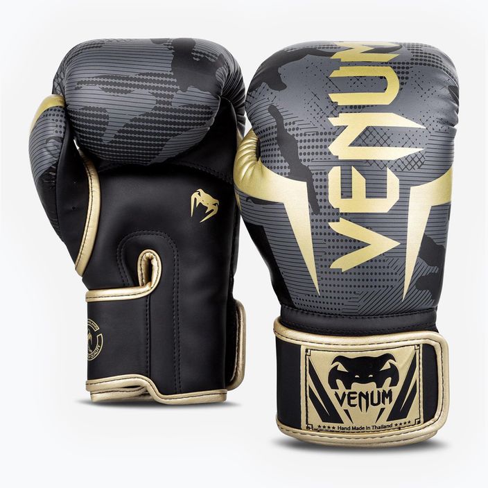 Mănuși de box Venum Elite dark camo/gold 5