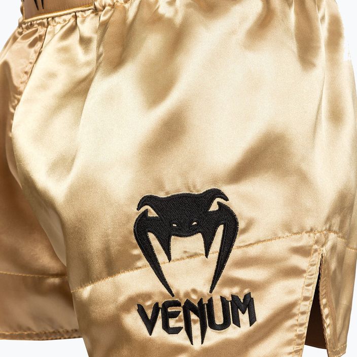 Pantaloni scurți pentru bărbați Venum Classic Muay Thai negru și auriu 03813-449 5