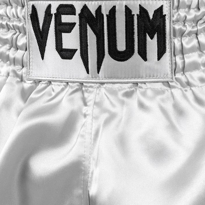 Pantaloni scurți pentru bărbați Venum Classic Muay Thai negru și argintiu 03813-451 4