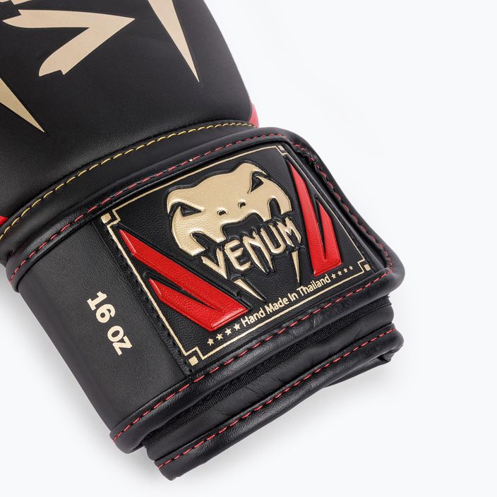 Mănuși de box Venum Elite black/gold/red 7
