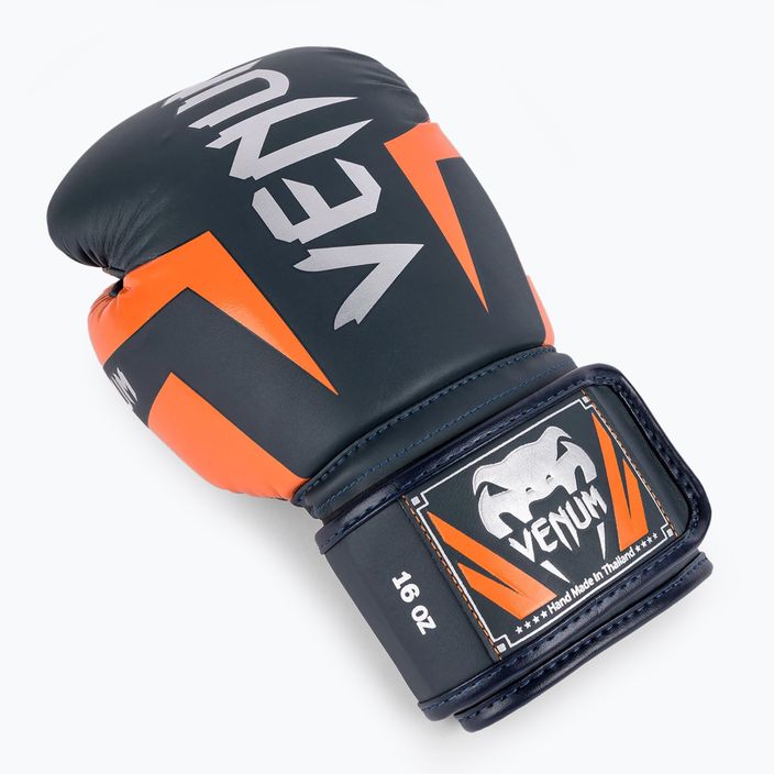 Mănuși de box Venum Elite navy/silver/orange 6
