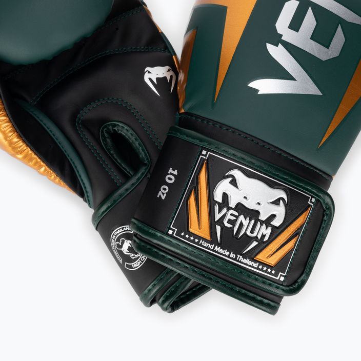 Mănuși de box Venum Elite green/bronze/silver 4
