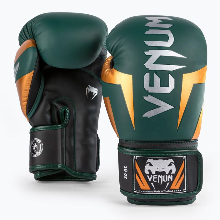 Mănuși de box Venum Elite green/bronze/silver 5