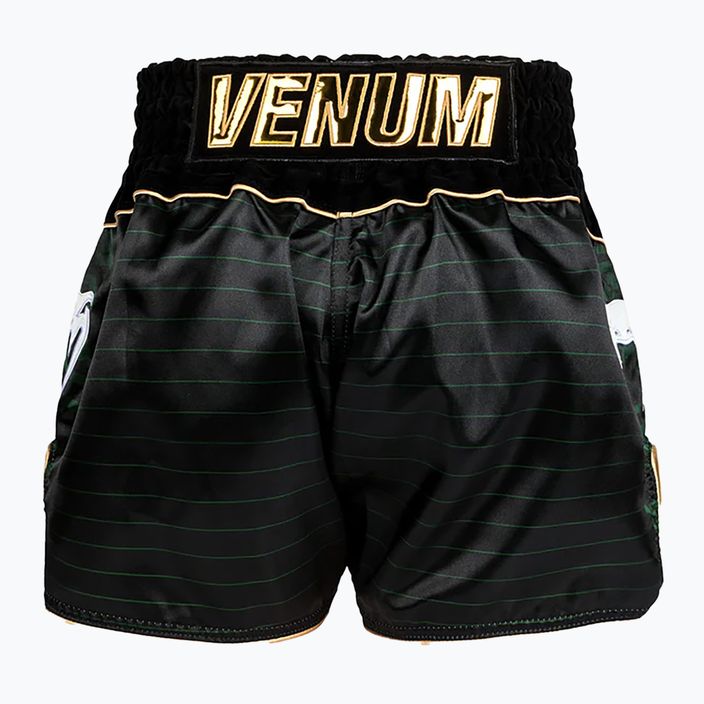 Pantaloni scurți de antrenament Venum Attack Muay Thai black/green 2