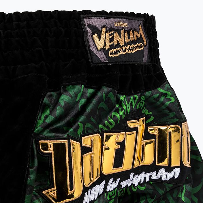 Pantaloni scurți de antrenament Venum Attack Muay Thai black/green 4
