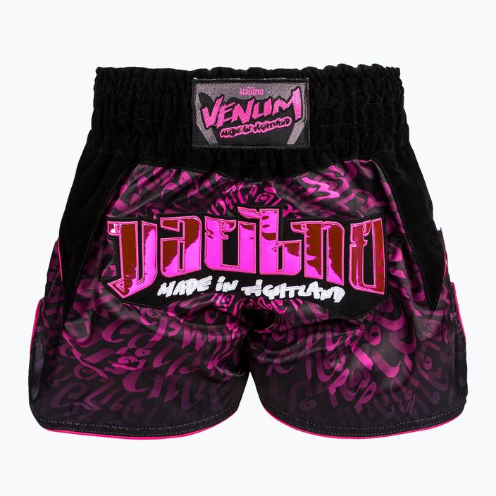 Pantaloni scurți de antrenament Venum Attack Muay Thai black/pink