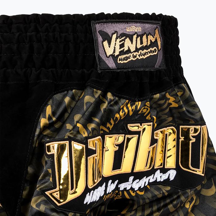 Pantaloni scurți de antrenament Venum Attack Muay Thai black/gold 6