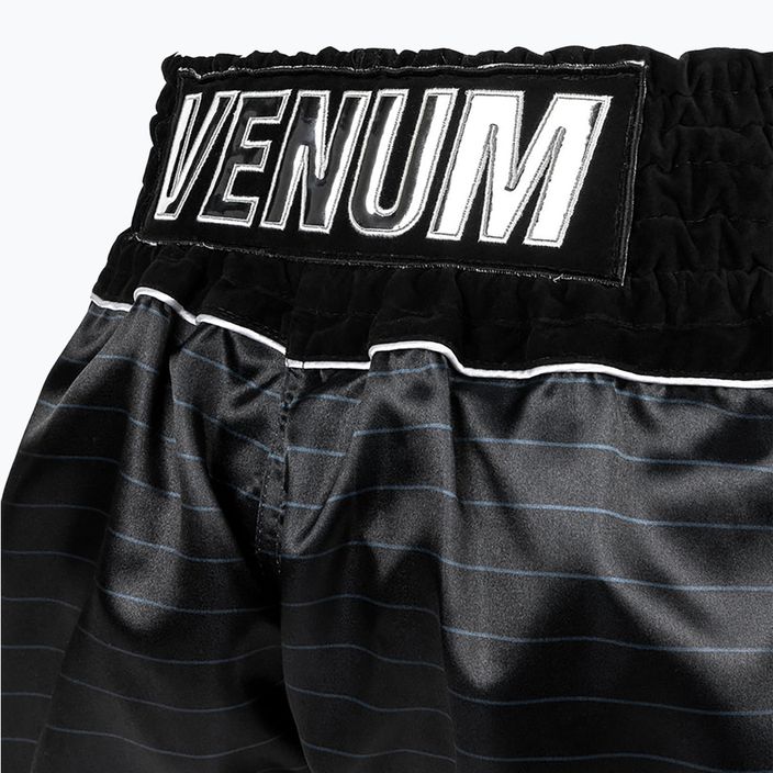 Pantaloni scurți de antrenament Venum Attack Muay Thai black/silver 7