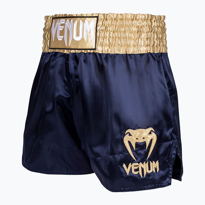 Pantaloni scurți de antrenament pentru bărbați Venum Classic Muay Thai navy/gold 3