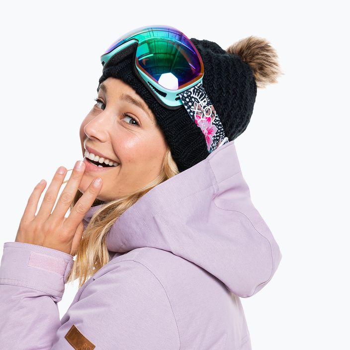 Ochelari de snowboard pentru femei ROXY Popscreen NXT J 2021 true black ubuda/nxt varia ml green 3